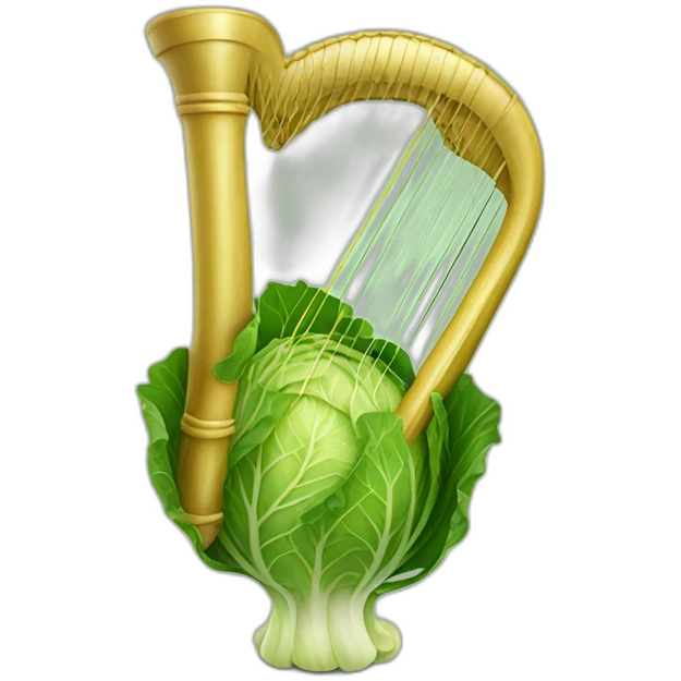 CABBAGE WITH AN IRISH HARP ON IT emoji