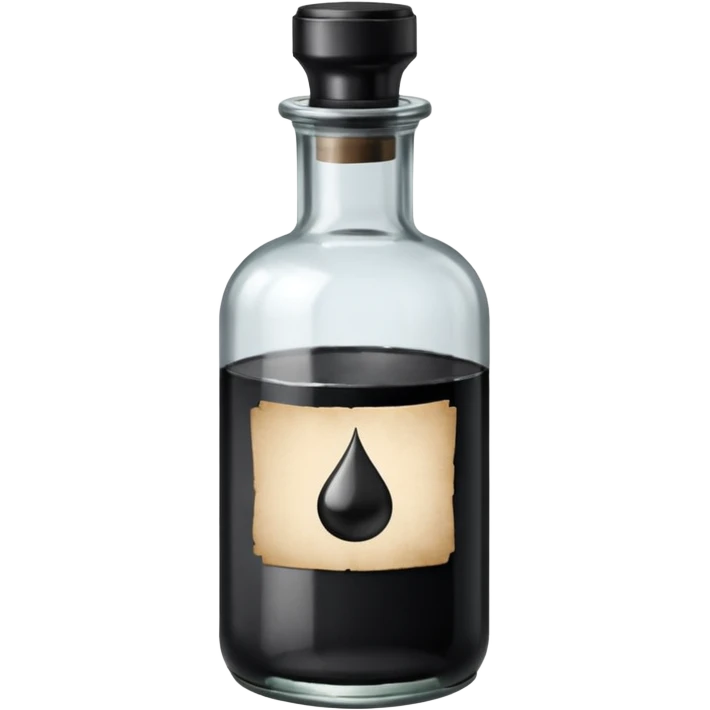 Ink bottle with label
 emoji