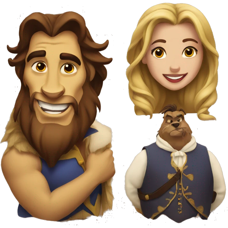 Beauty and beast emoji