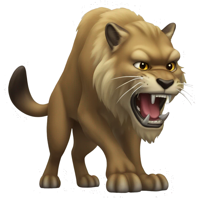 Sabertooth cat vs moose emoji