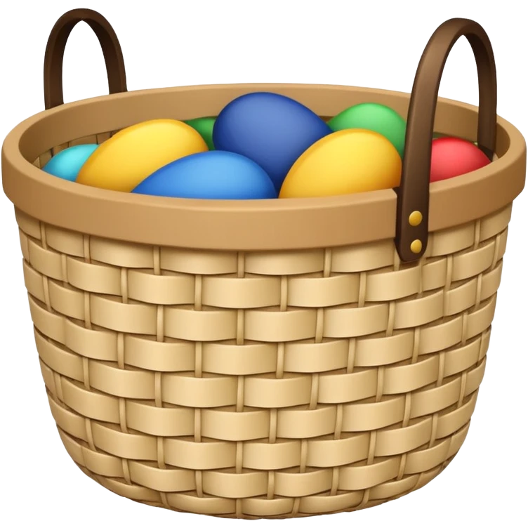 woven storage basket open emoji