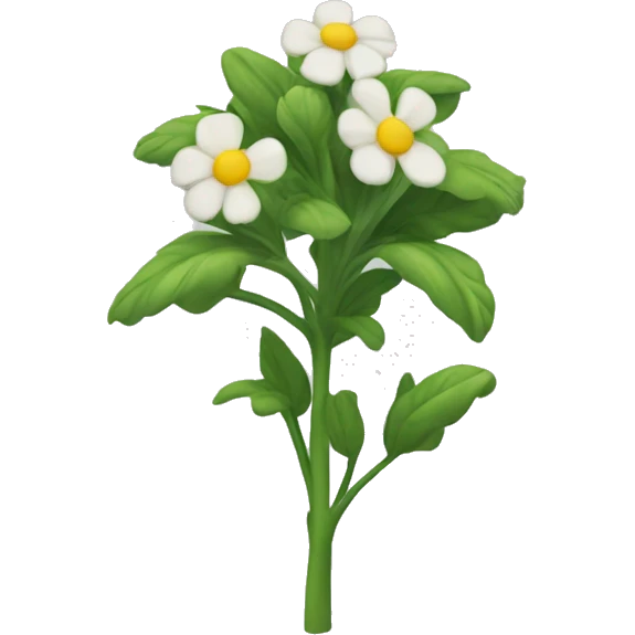Vit blombukett emoji