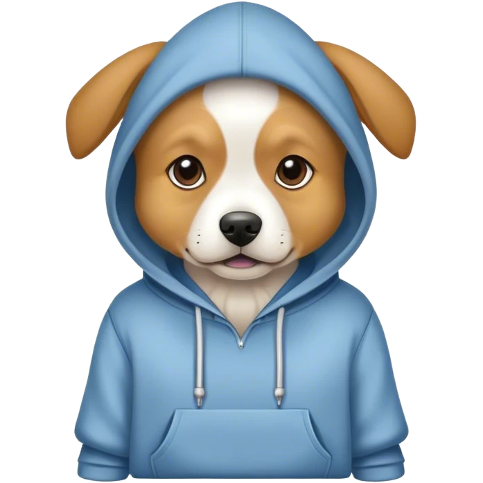 dog wearing a hoodie emoji