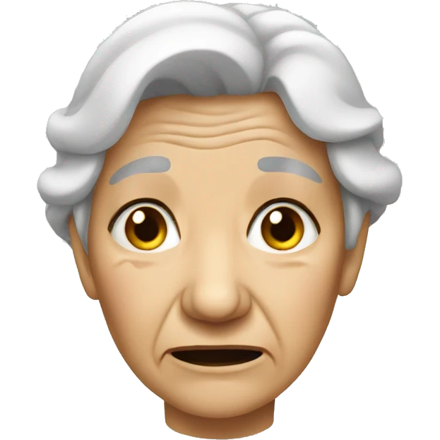 Old woman crying  emoji