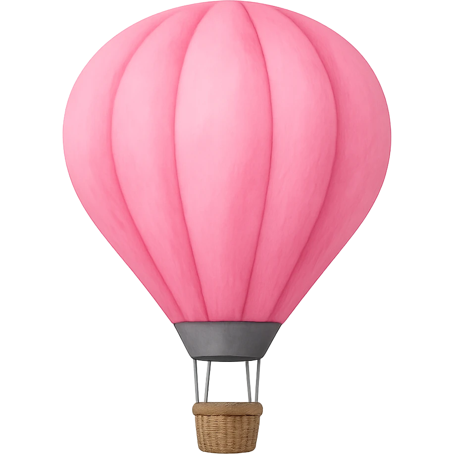 pink hot air balloon emoji