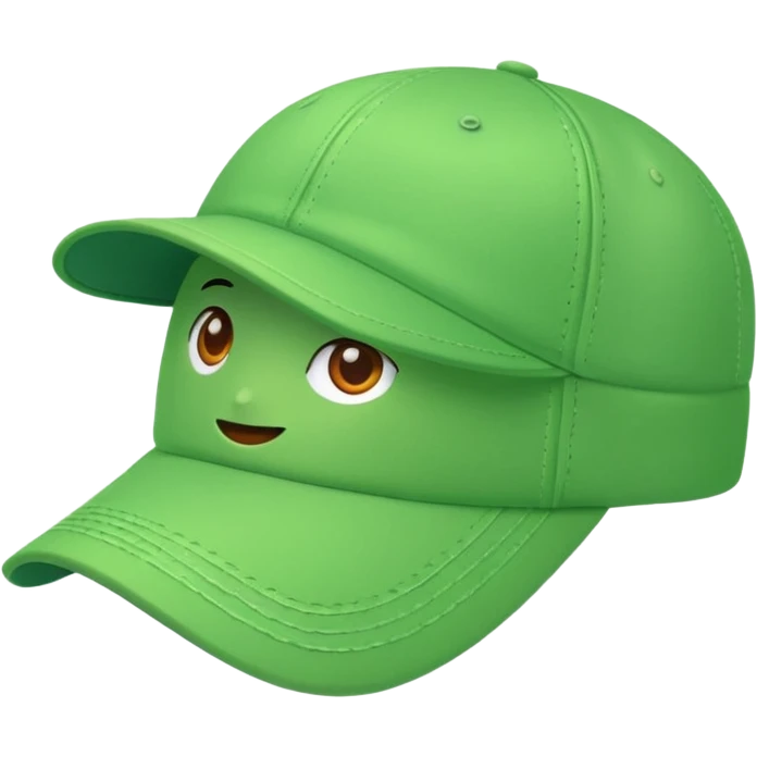 green tennis hat emoji