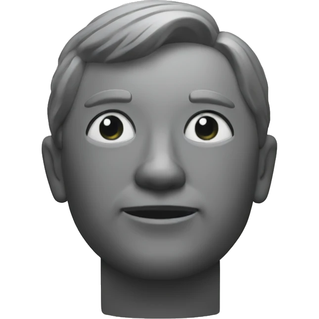 Callar y estatua emoji