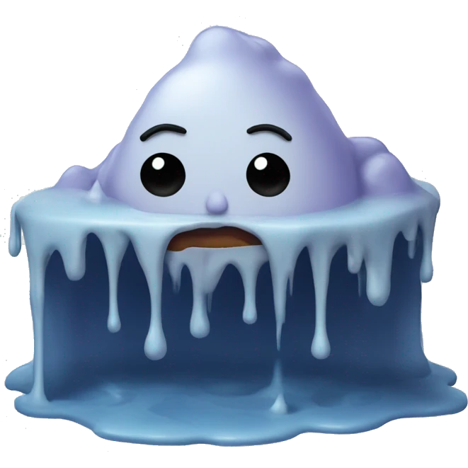 Melting from love emoji