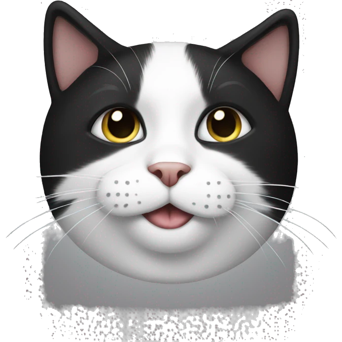 Black and white cat emoji