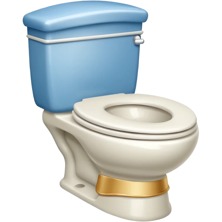 A ￼ toilet  wearing a hat￼￼ emoji