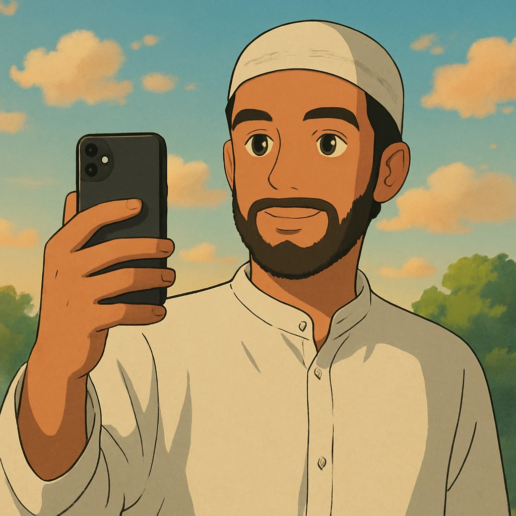Social media picture muslim man emoji
