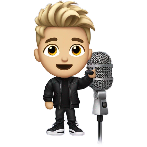 Justin Bieber singing emoji