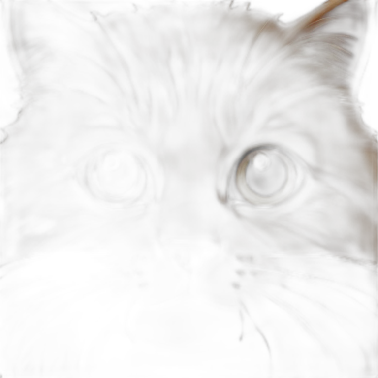 Tête de chat poils marrons cornichon emoji