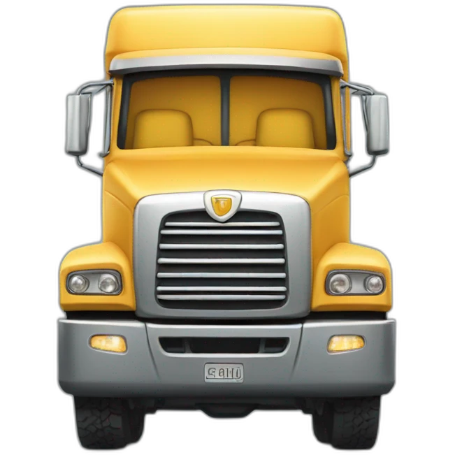 happy humanoid heavy truck emoji