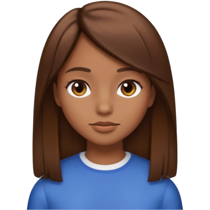 Sou uma rapariga,  morena, cabelo liso, castanho, comprido ,baixa  emoji