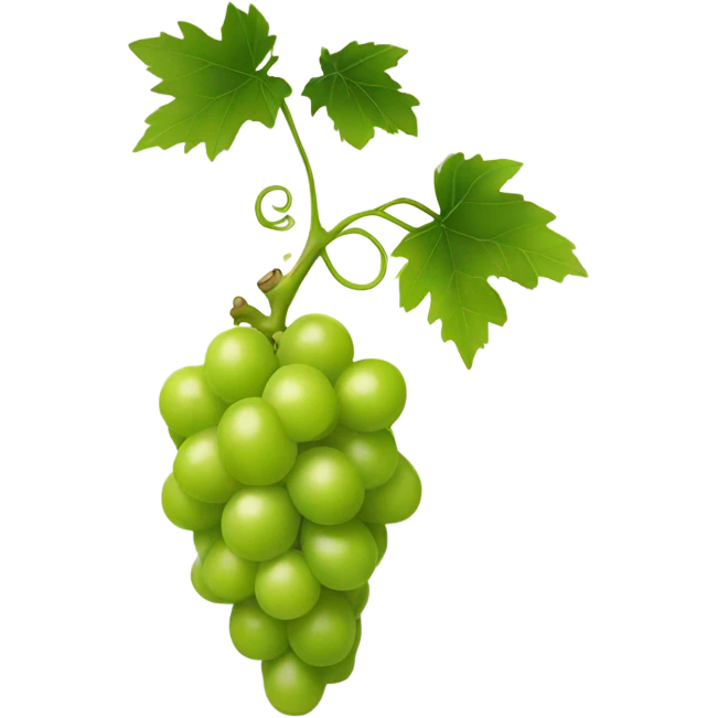 green grape with a crazy happy face  emoji