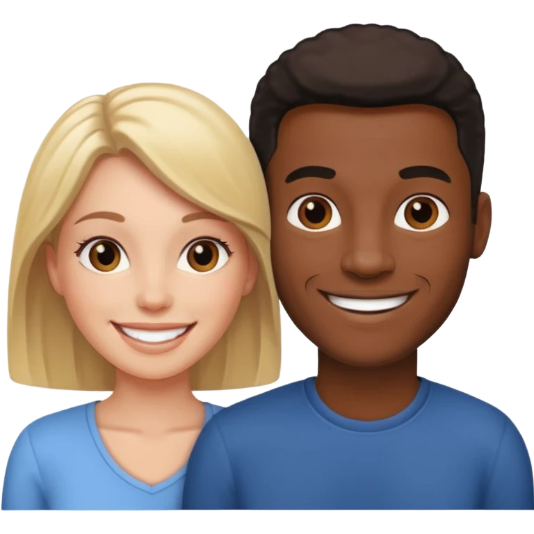 Black guy white girl emoji