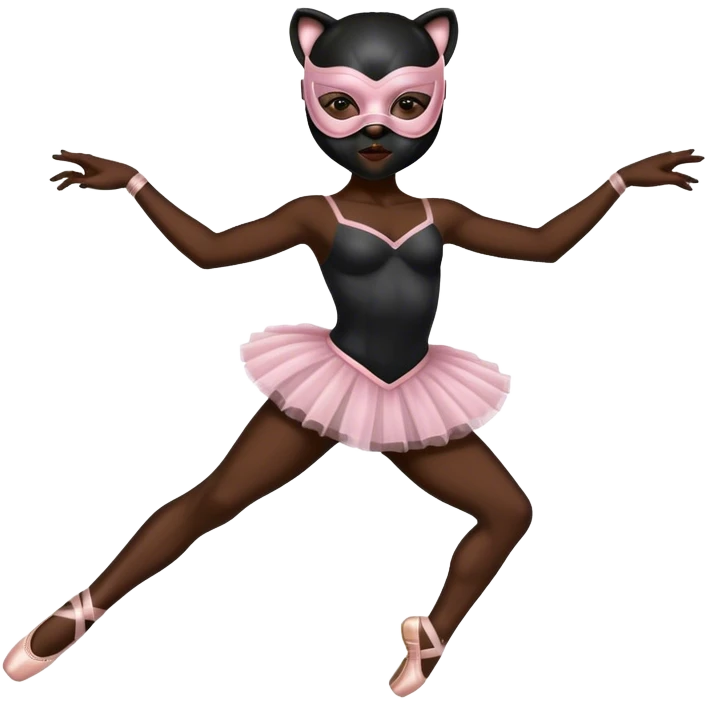 Panther mit Ballettschuhen und Maske emoji