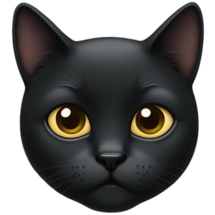 black cat face unamused emoji
