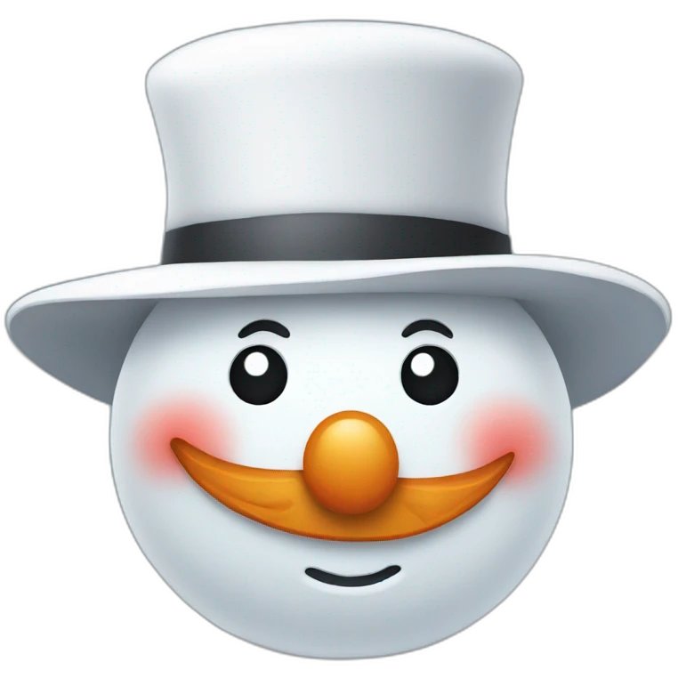 Snowman with hat emoji