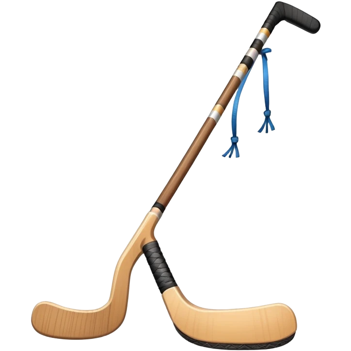 Hockey still with puck tied to it with string emoji