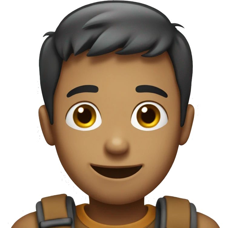 A boy saying hallo emoji