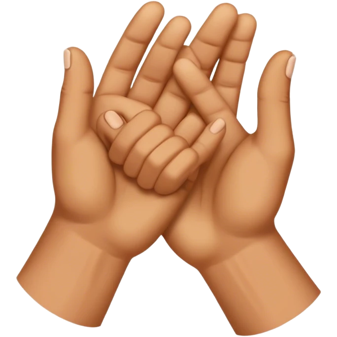 A pair of strong hands holding each other  emoji