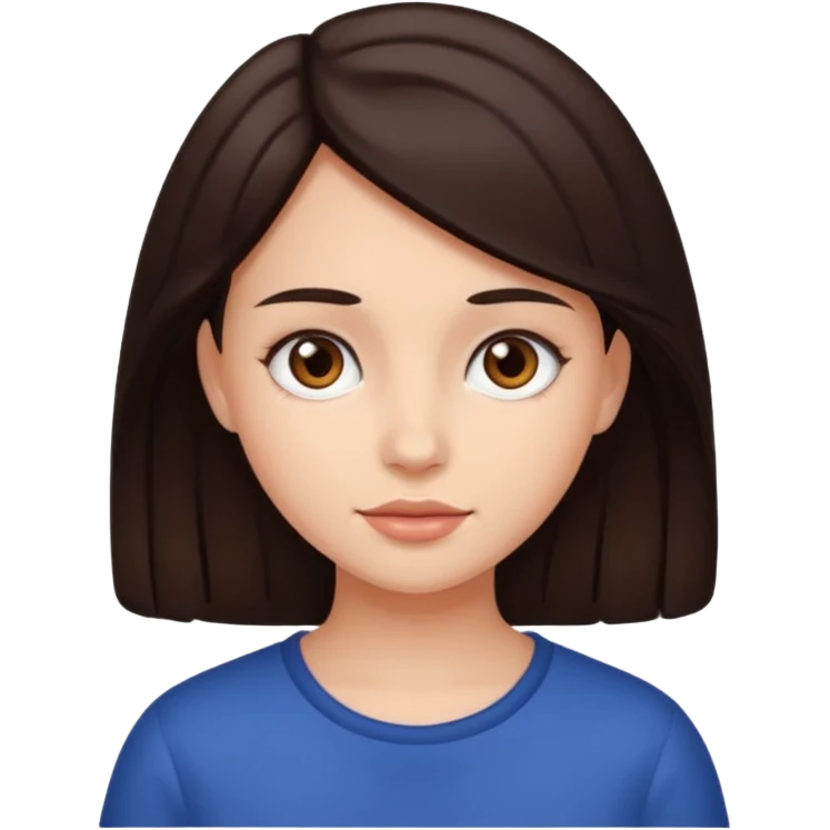 یک دختر با موهای قهوه ای تیره 👩🏻‍🦳 emoji