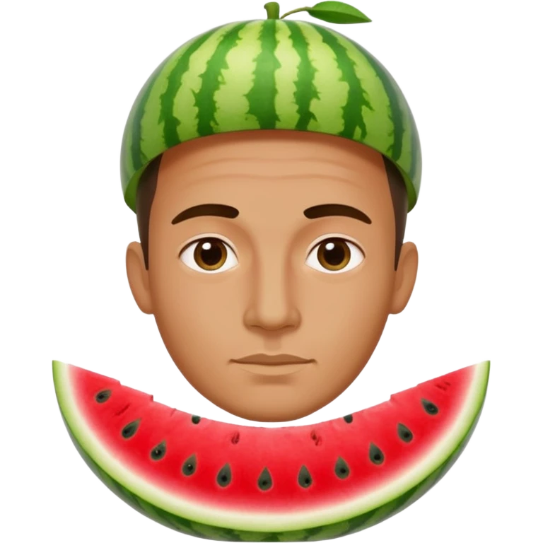 Combine the dancing man emoji🕺with a head made of watermelon emoji