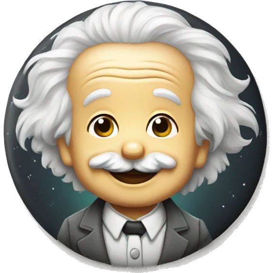 albert einstein happy infant badge emoji