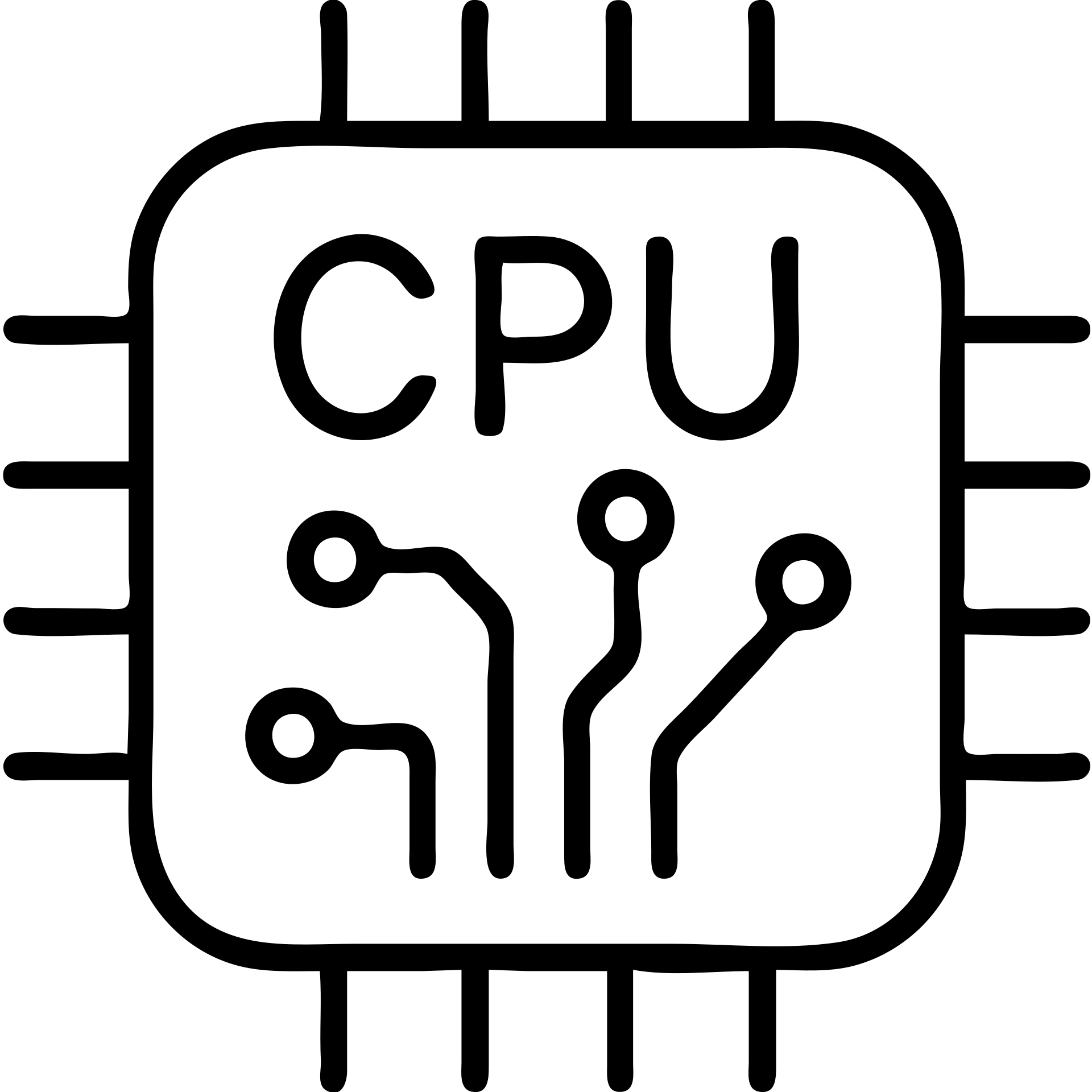 Central Processing Unit (CPU) microchip with circuit pattern details and transistor layout. A simple, clean processor icon with the text 'CPU' emoji