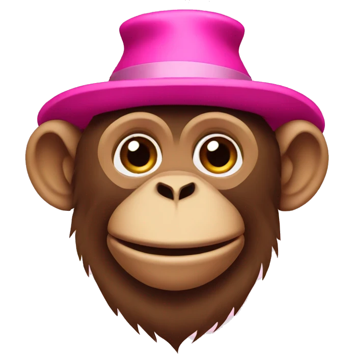 monkey with a pink hat  emoji