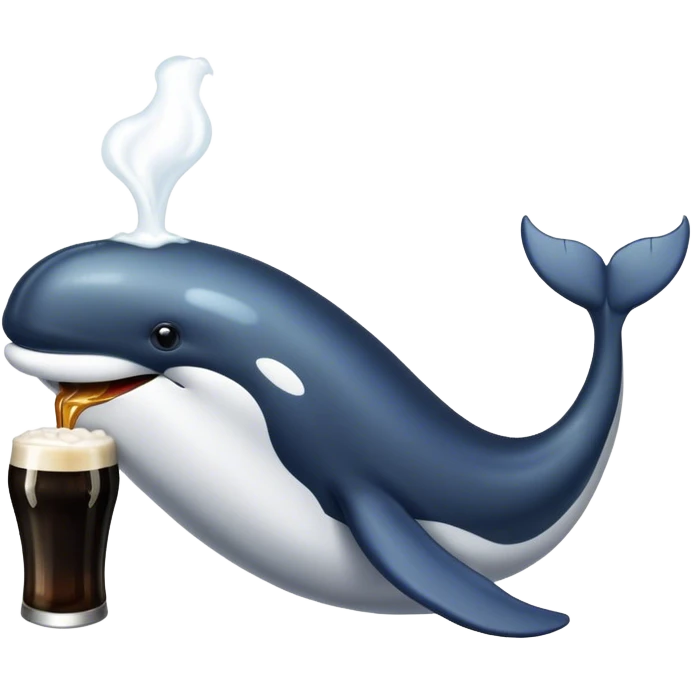 whale drinking guinness emoji