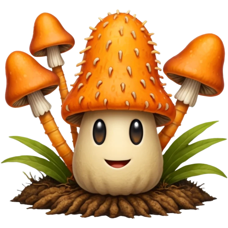 happy mushroom cordyceps emoji