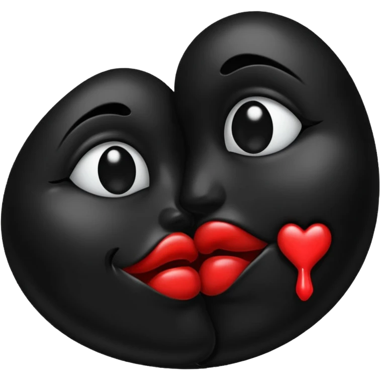 Чёрный поцелуй emoji