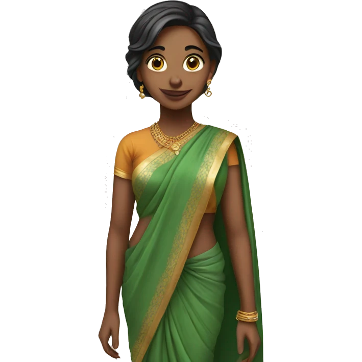 Girl in saree emoji