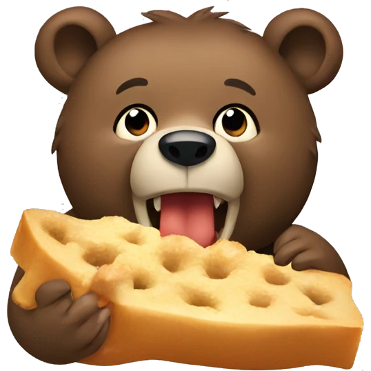 Bear eating  emoji