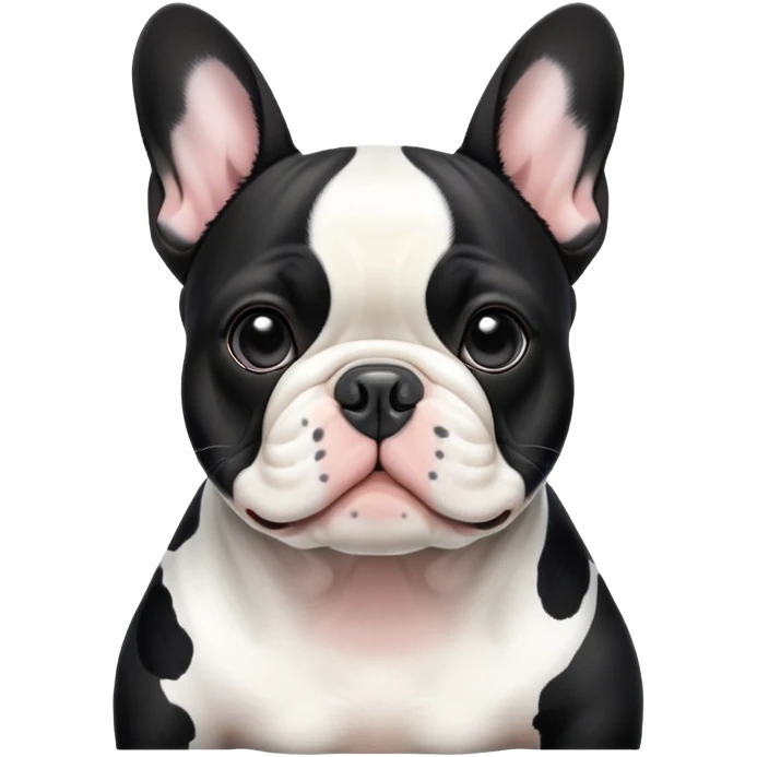 french bulldog with cow spots emoji