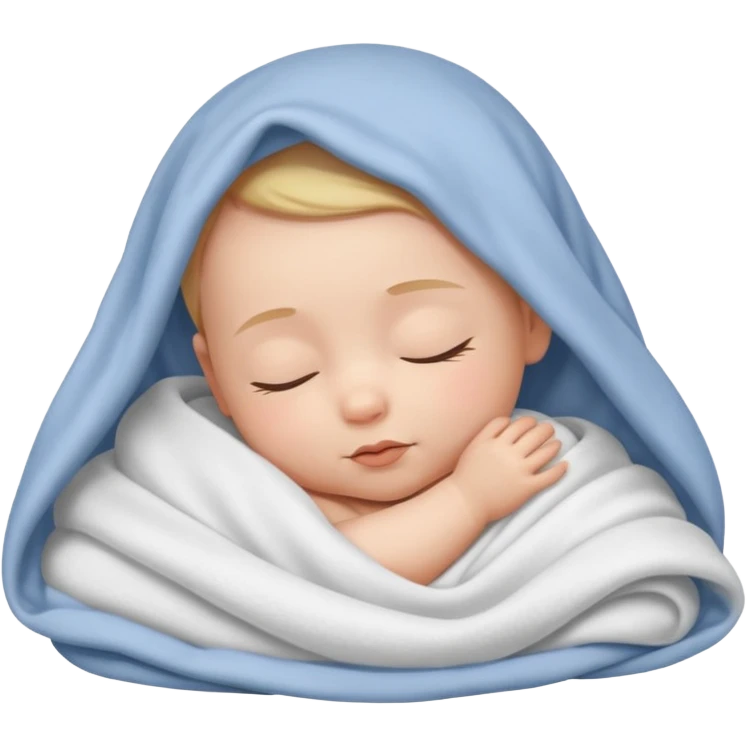 Baby sleeping in a blanket emoji