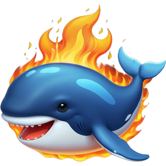 whale on fire emoji