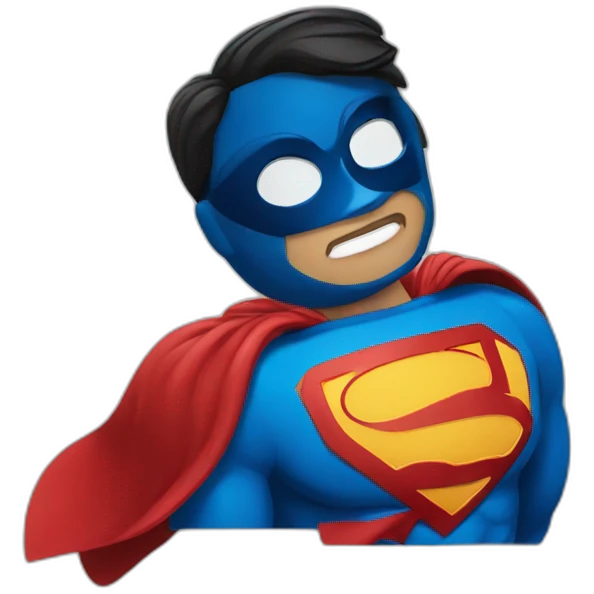 superman with a mask emoji