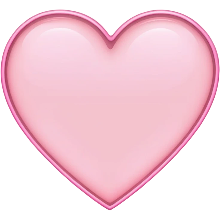 outlined heart light pink  emoji