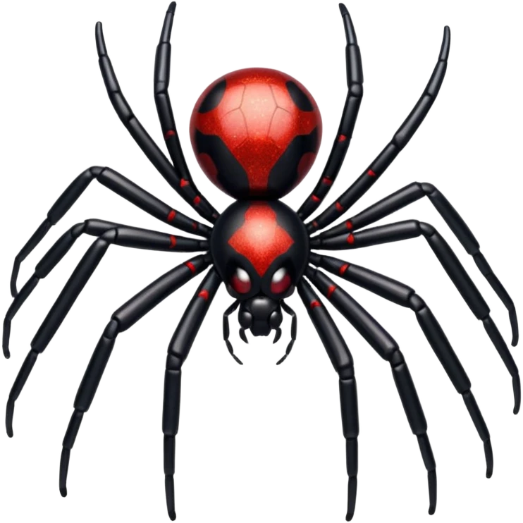 Glitter black widow emoji