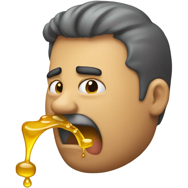 man vomiting honey emoji