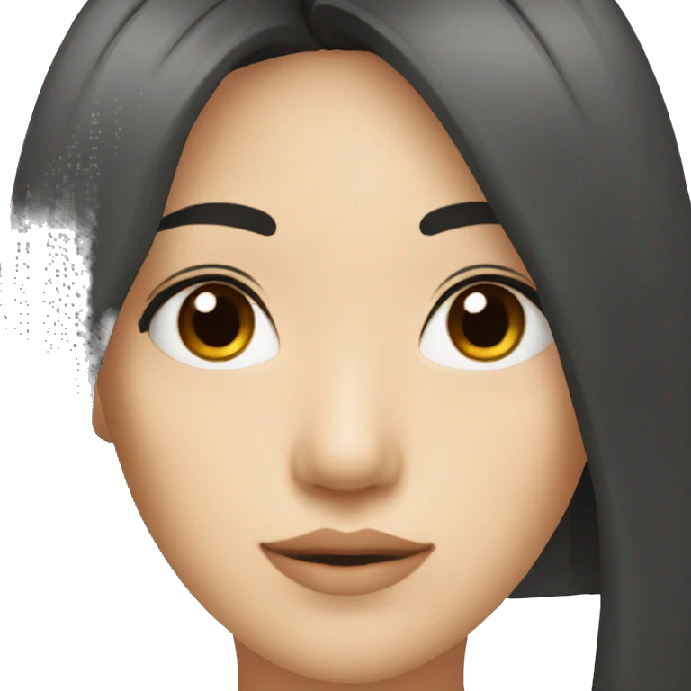 a asian woman with hazel eyes and black hair emoji