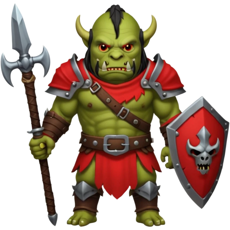 Orc guerrier rouge emoji