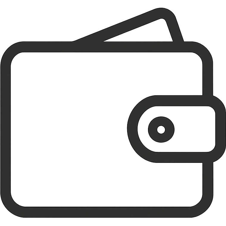 wallet icon, simple and clear, modern style emoji