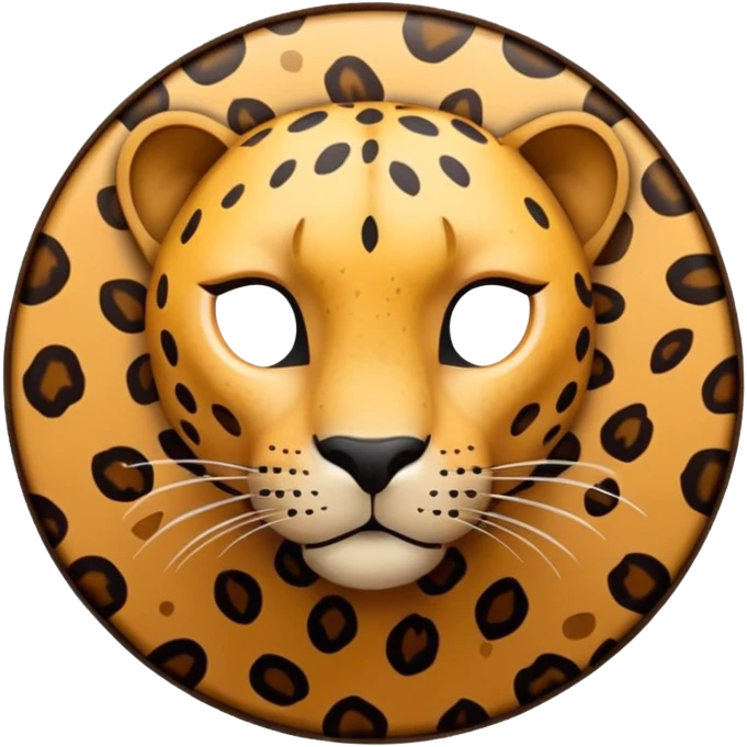 Leopard print circle with hole in the middle emoji