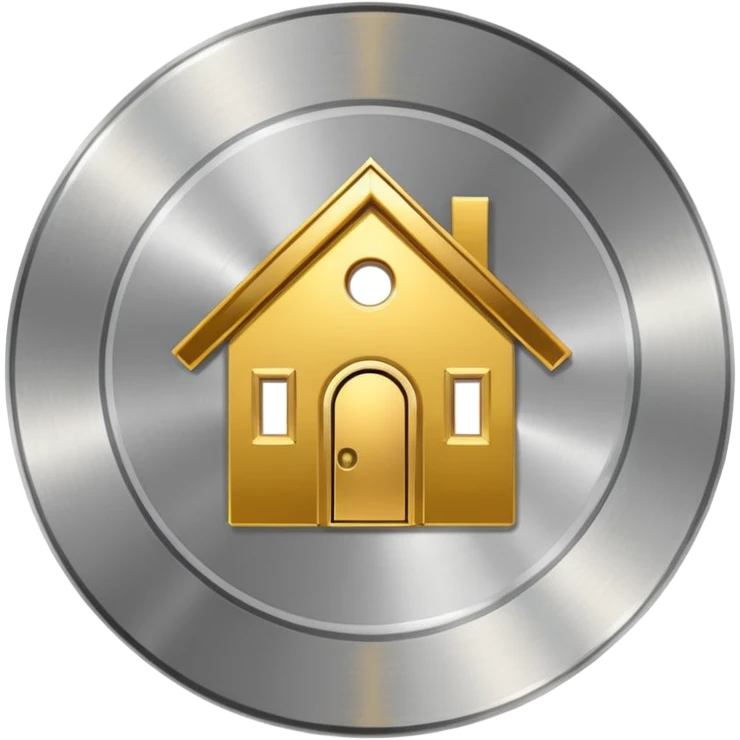 platinum vinyl with a gold house logo in the middle emoji