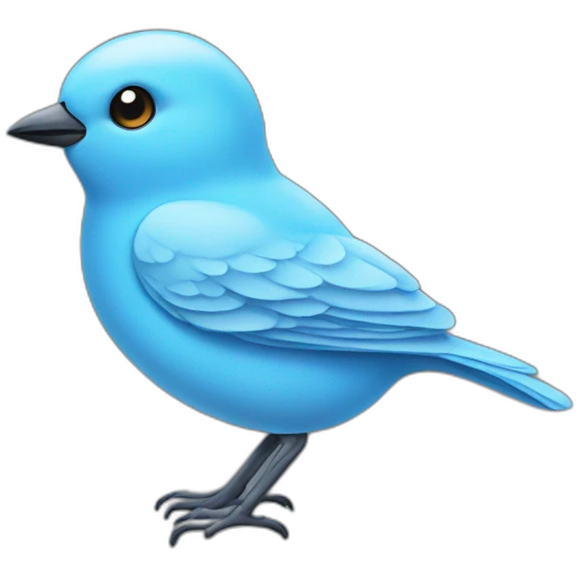 Small babyblue bird emoji